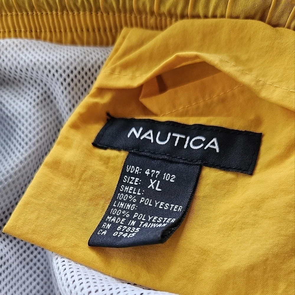 Vintage Men's Nautica Fish (Navy) Swim Trunk Shorts Sz XL